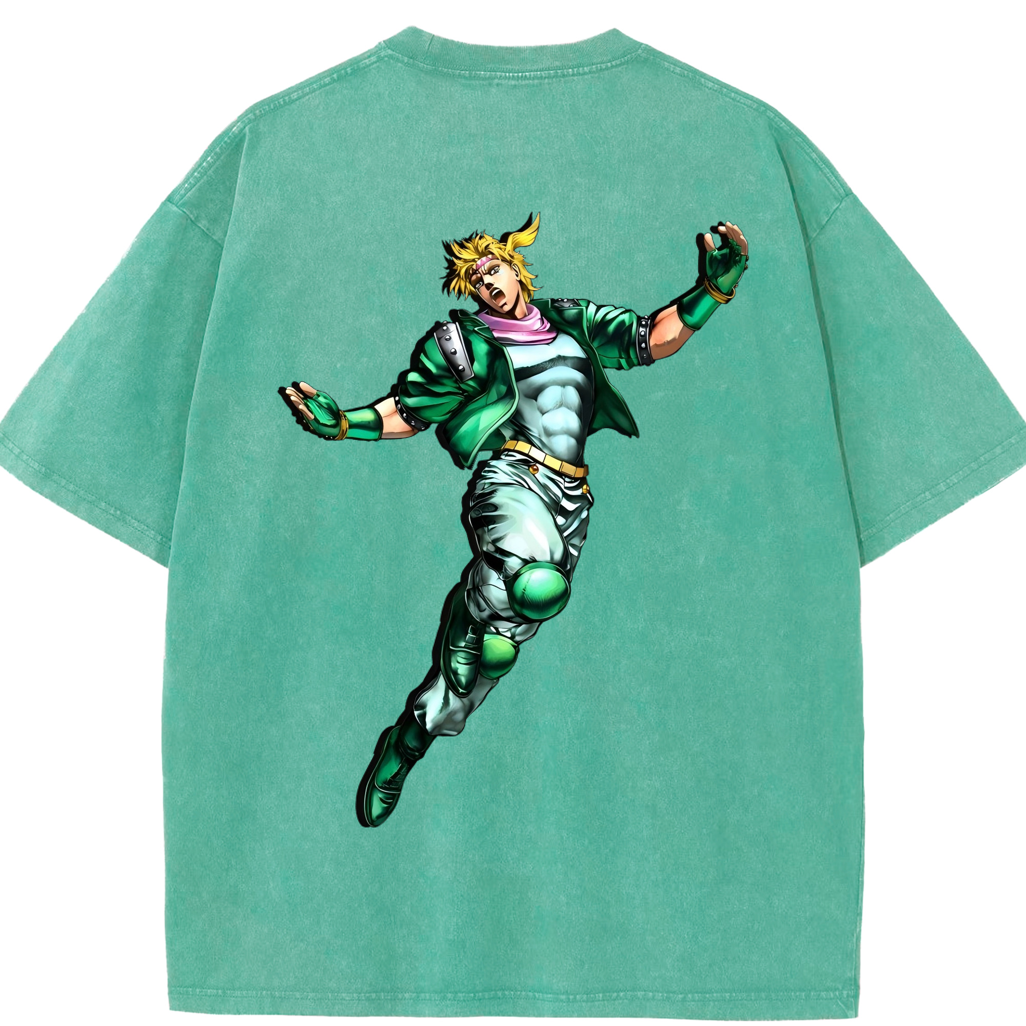 （画像用） ジョジョの奇妙な冒険 ディオ?ブランドー JoJo's Bizarre Adventure Dio Brando 綿100% ヴィンテージ風 半袖Tシャツ（背面プリント）